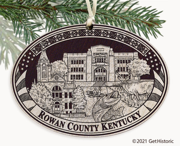 Rowan County Kentucky Engraved Ornament