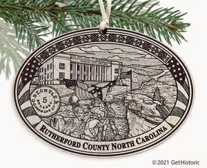 Rutherford County North Carolina Engraved Ornament