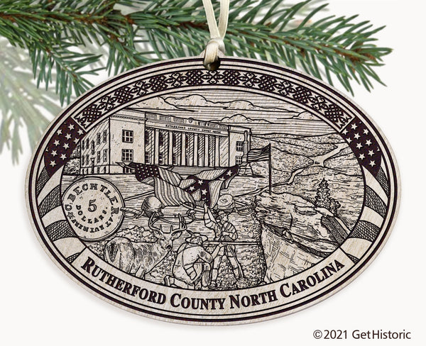 Rutherford County North Carolina Engraved Ornament