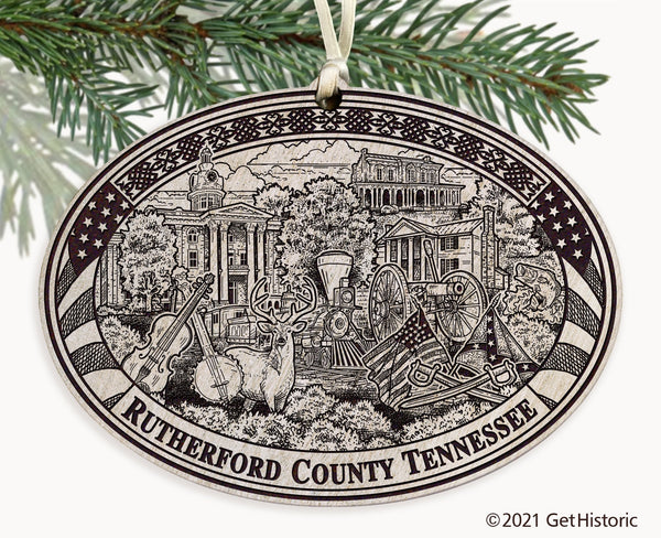 Rutherford County Tennessee Engraved Ornament