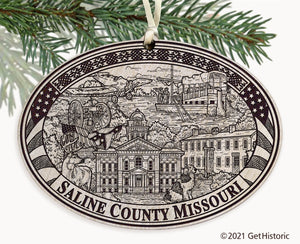 Saline County Missouri Engraved Ornament
