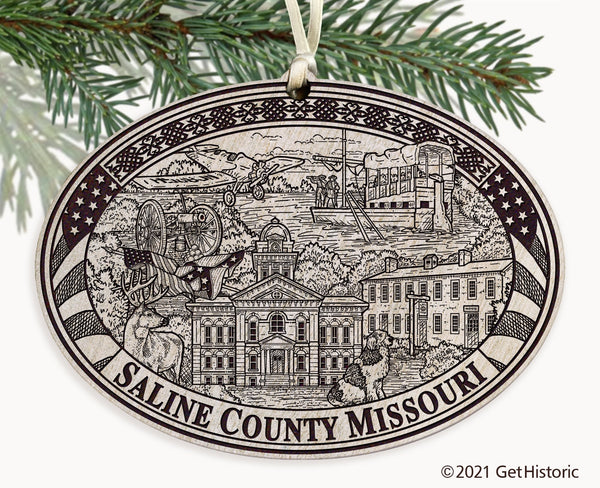 Saline County Missouri Engraved Ornament
