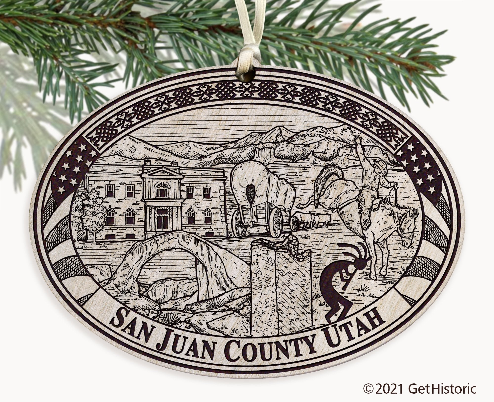 San Juan County Utah Engraved Ornament
