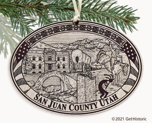 San Juan County Utah Engraved Ornament