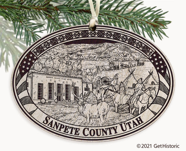 Sanpete County Utah Engraved Ornament