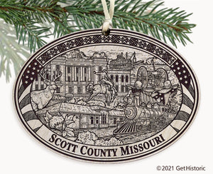 Scott County Missouri Engraved Ornament