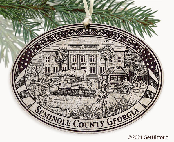 Seminole County Georgia Engraved Ornament