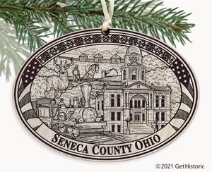 Seneca County Ohio Engraved Ornament