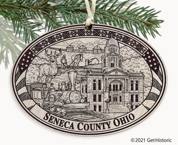 Seneca County Ohio Engraved Ornament