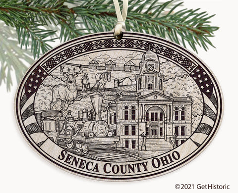 Seneca County Ohio Engraved Ornament