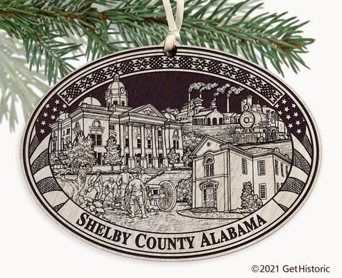 Shelby County Alabama Engraved Ornament