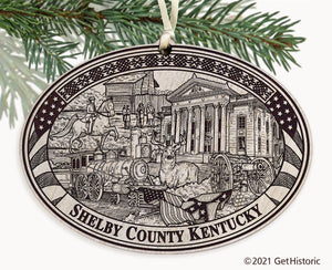 Shelby County Kentucky Engraved Ornament