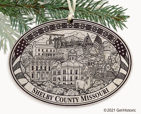 Shelby County Missouri Engraved Ornament