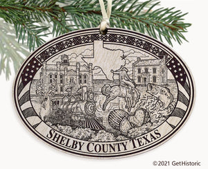 Shelby County Texas Engraved Ornament