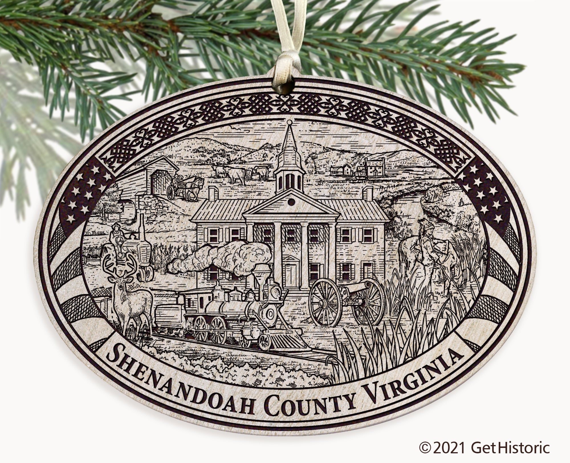 Shenandoah County Virginia Engraved Ornament
