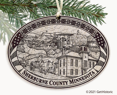 Sherburne County Minnesota Engraved Ornament