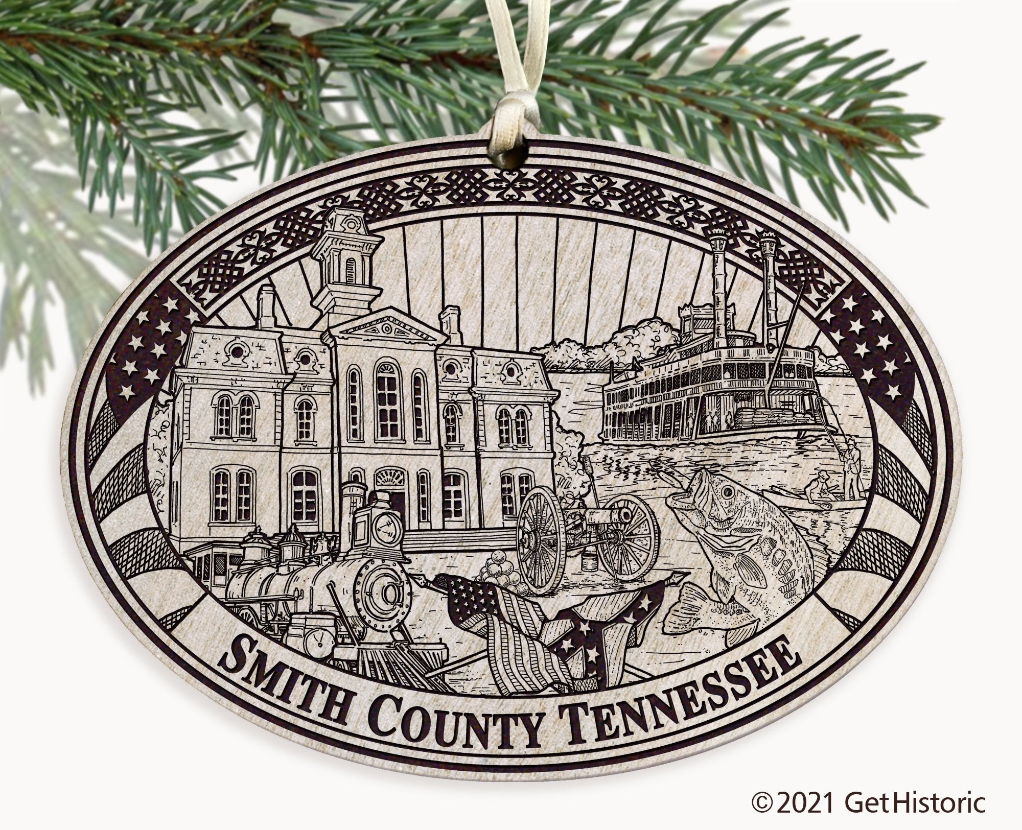 Smith County Tennessee Engraved Ornament