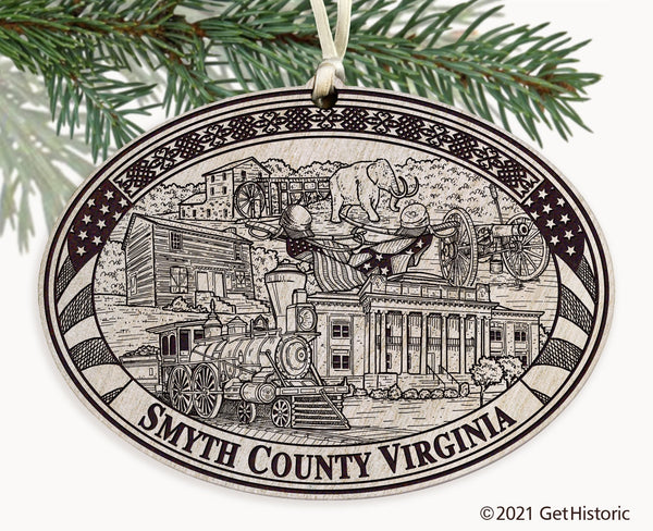 Smyth County Virginia Engraved Ornament