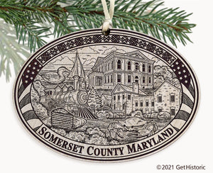 Somerset County Maryland Engraved Ornament
