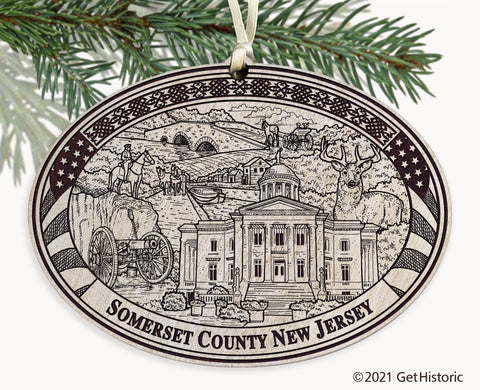 Somerset County New Jersey Engraved Ornament