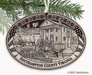 Southampton County Virginia Engraved Ornament