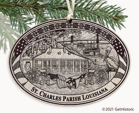 St. Charles Parish Louisiana Engraved Ornament