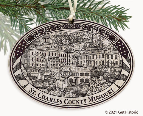 St. Charles County Missouri Engraved Ornament