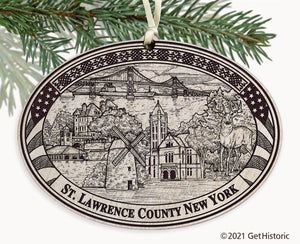 St. Lawrence County New York Engraved Ornament