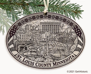 St. Louis County Minnesota Engraved Ornament