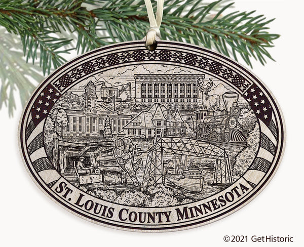 St. Louis County Minnesota Engraved Ornament