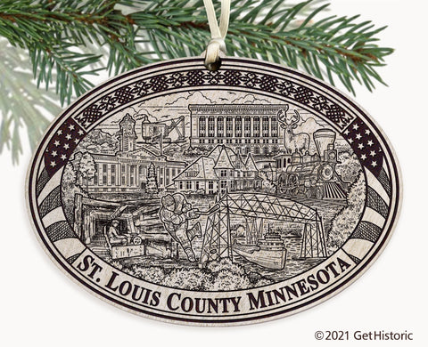 St. Louis County Minnesota Engraved Ornament