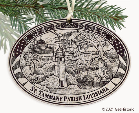 St. Tammany Parish Louisiana Engraved Ornament