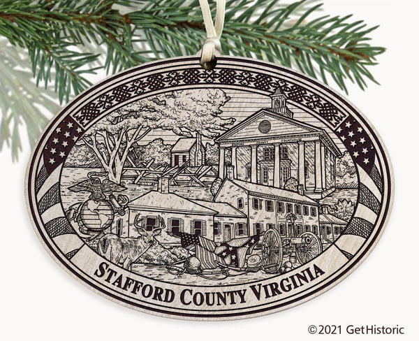 Stafford County Virginia Engraved Ornament