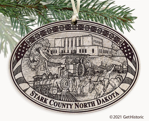 Stark County North Dakota Engraved Ornament