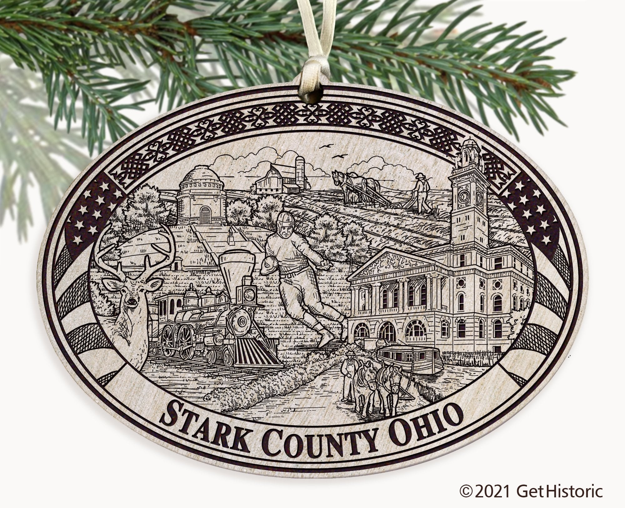Stark County Ohio Engraved Ornament