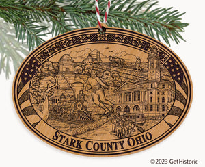 Stark County Ohio Engraved Natural Ornament