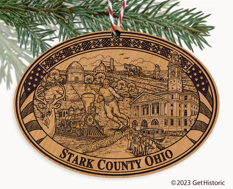 Stark County Ohio Engraved Natural Ornament