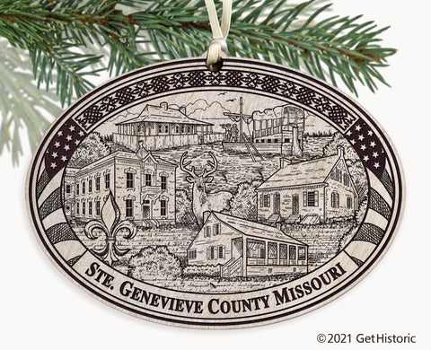 Ste. Genevieve County Missouri Engraved Ornament