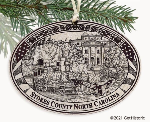 Stokes County North Carolina Engraved Ornament