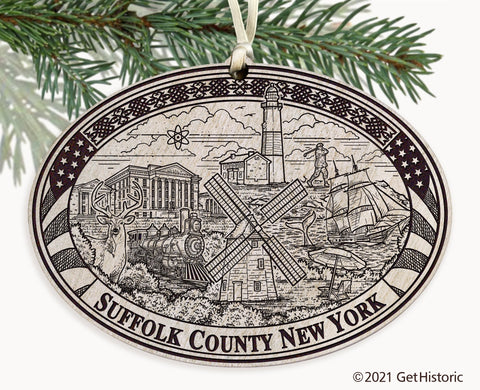 Suffolk County New York Engraved Ornament
