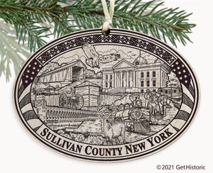 Sullivan County New York Engraved Ornament