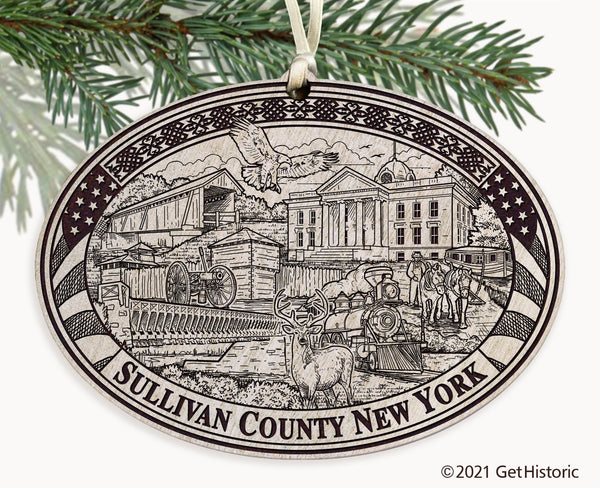 Sullivan County New York Engraved Ornament