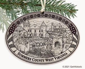 Summers County West Virginia Engraved Ornament