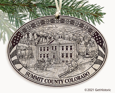Summit County Colorado Engraved Ornament