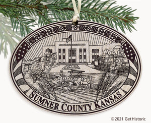 Sumner County Kansas Engraved Ornament