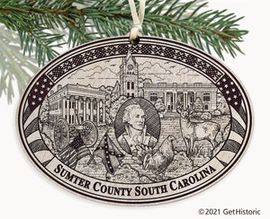Sumter County South Carolina Engraved Ornament
