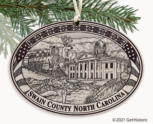 Swain County North Carolina Engraved Ornament