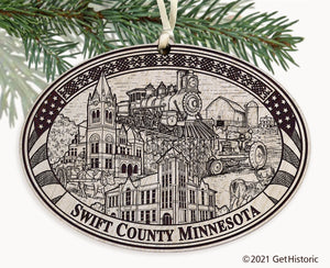 Swift County Minnesota Engraved Ornament