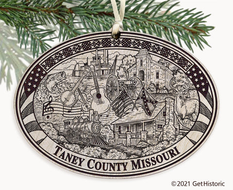 Taney County Missouri Engraved Ornament