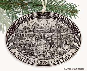 Tattnall County Georgia Engraved Ornament